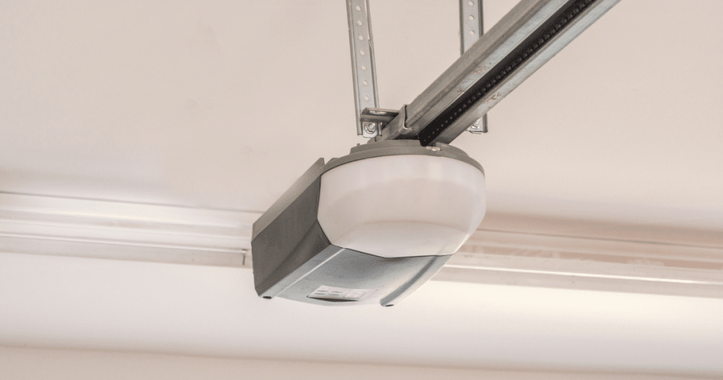 "Ceiling-mounted automatic garage opener."
