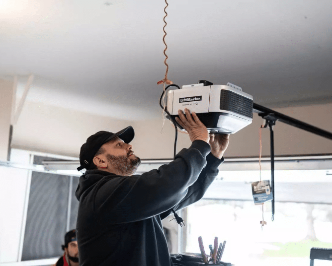 How to attach garage door opener