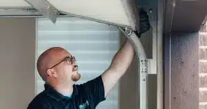 Guy checking Garage Door